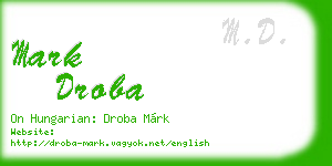 mark droba business card